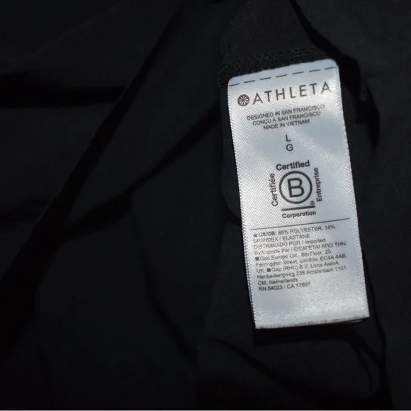 ATHLETA Swing Forward Pleated Tank, Black, L - Picture 8 of 12